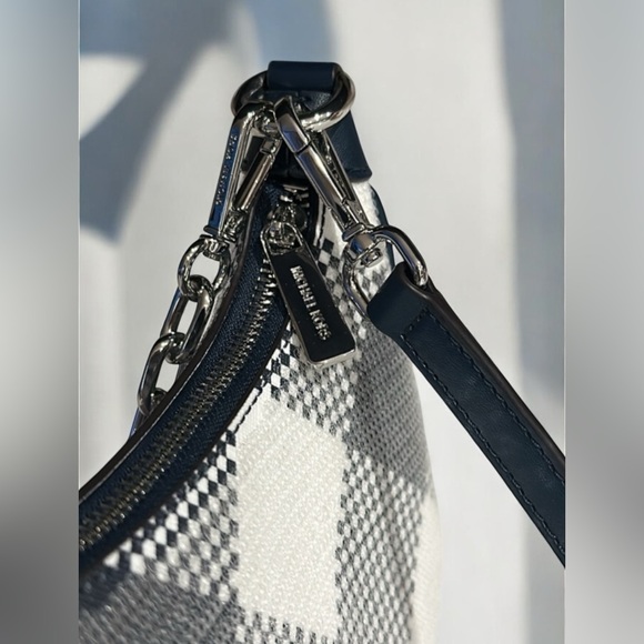 Michael Kors Cora Medium Zip Sequin Navy Pouchette Purse - Picture 8 of 8